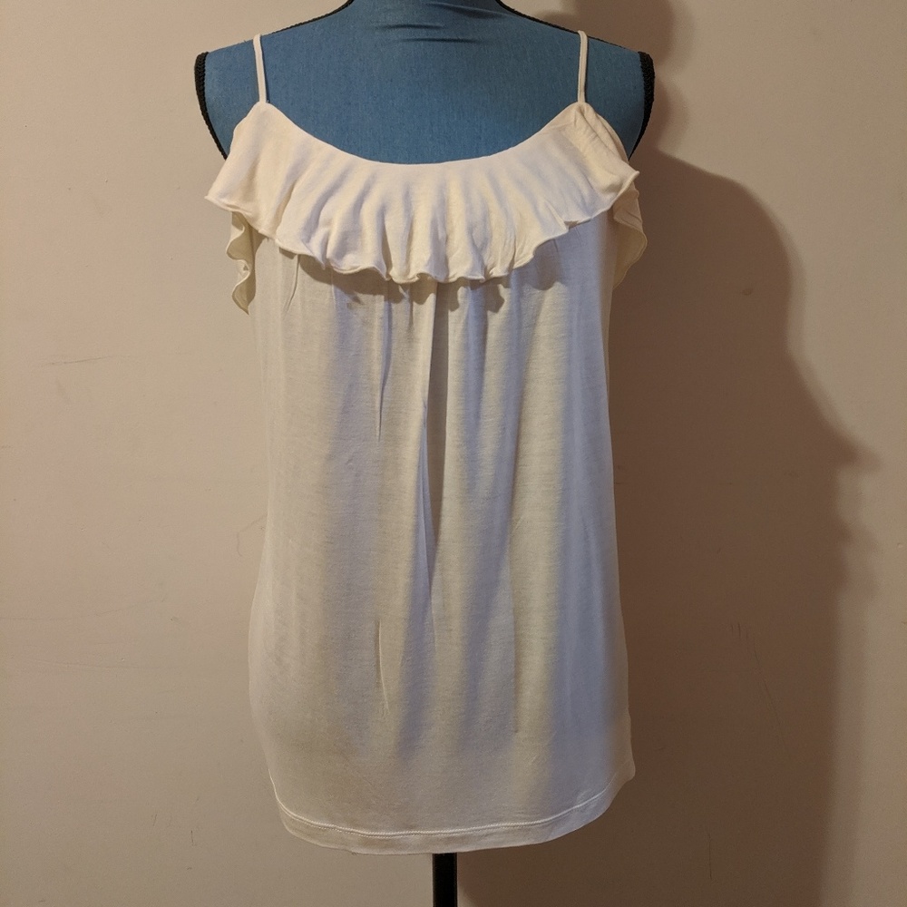 🆕Loft Spaghetti Strap Cami with Front Ruffles